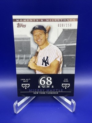 2007 Topps Moments & Milestones - Mickey Mantle #166-68 1956 AL MVP - 132 Runs