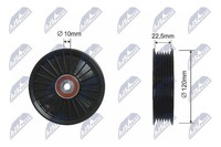 NTY Umlenk-/FüHrungsrolle, Keilrippenriemen U.A. FüR Opel, Saab, Vauxhall