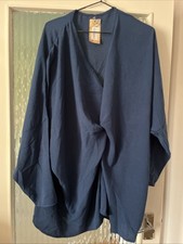 Bows Boutiques blue longline twisted front blouse oversized blouse one size