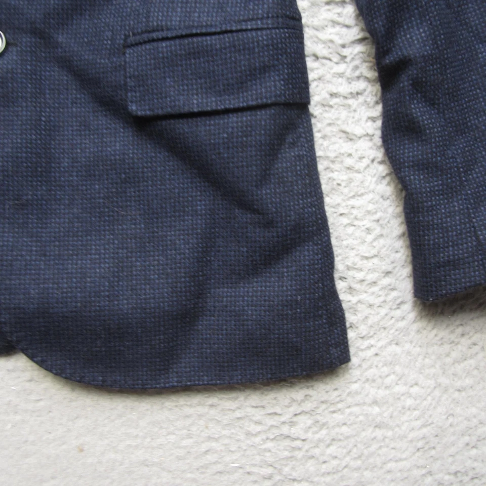 Blazer J Lindeberg Para Hombres 44R Azul Calce Ajustado Tolva Sin Rayas Lana Abrigo Deportivo Foto 3 de 4
