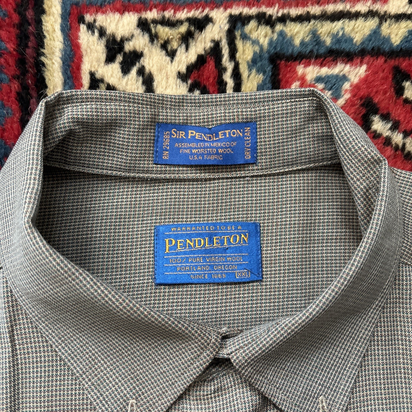 Pendleton Sir Pendleton Wool Men’s Long Sleeve Bu… - image 2