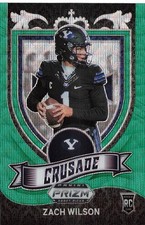 2021 Prizm Draft Picks - Zach Wilson #168 Crusade Green Wave RC