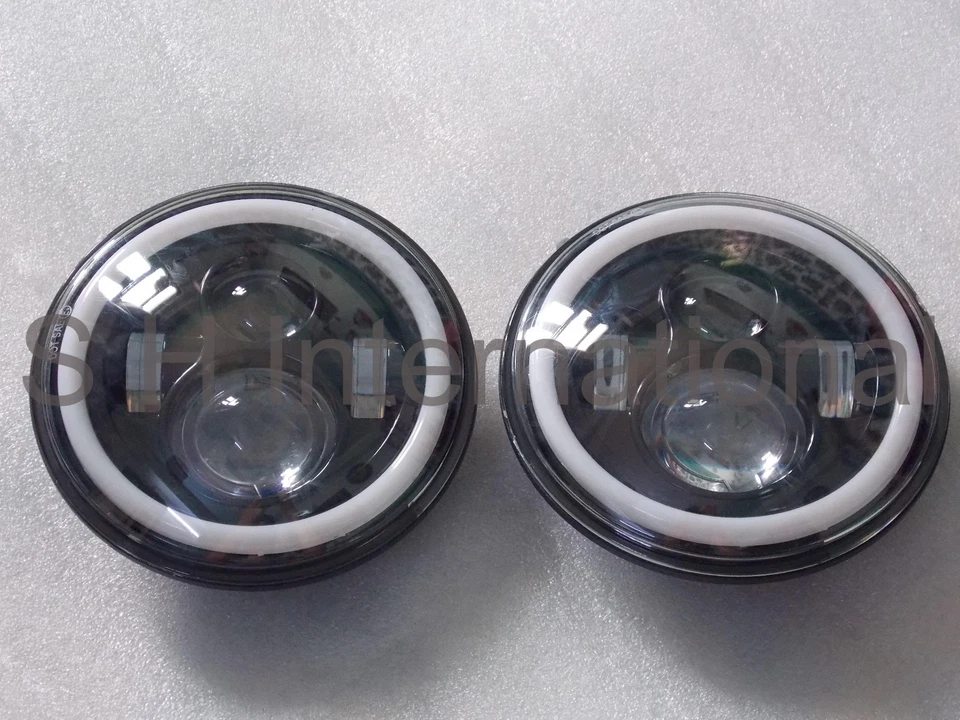 7" LED Headlight DRL Light DOT E4 Pair Fit For Suzuki Samurai SJ410 SJ413 - Image 2 of 4