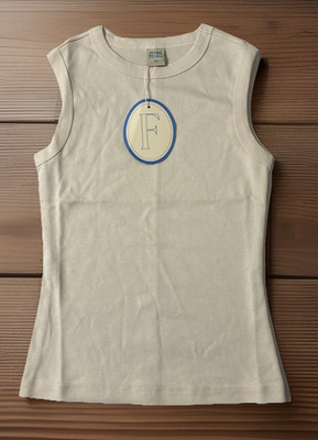 Flore Flore Esme 100% Organic Cotton Tank Top Size XS Off White NEW $105