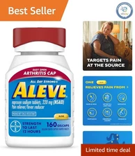 Naproxen Sodium Gelcaps for Arthritis & Pain, 160 Count - Easy Open Design