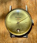 Vintage Gold Dial Lucerne Calendar Superflat Mens Wristwatch, Swiss, runs — photo 1
