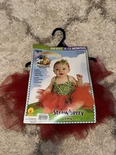 Cute Strawberry Tutu Baby Infant Halloween Costume 6-12 Months