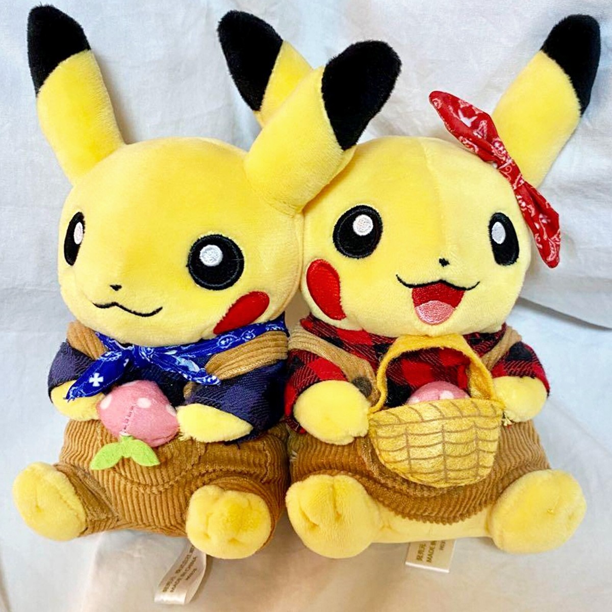 Monthly Pair Pikachu ぬいぐるみ　マンスリーペアピカチュウ Pokémon Center Monthly Pair Pikachu October 2016 Plush Toy Farmer