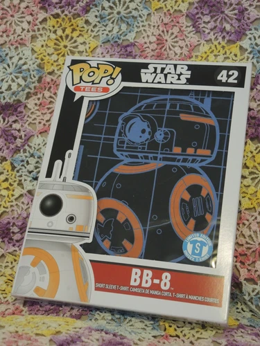 Star Wars BB-8 Blueprint Black Pop! T-Shirt #42 - S - Limited Edition NEW!