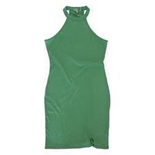 Fashion Nova Dress Large Green Sleeveless Bodycon Club Party Sexy