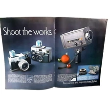 1969 Kodak Camera Projector 2 Page Ad vintage Original ad