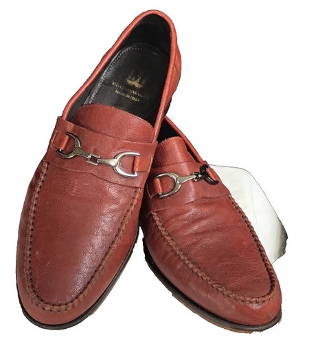 Bruno Magli Ricci Shoes Mens Size 11 Cognac Leather Made in  display picture 3