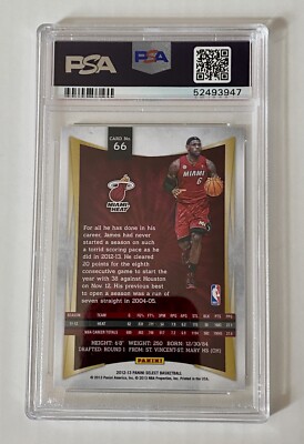 2012 Panini Select LeBron James PSA 9 Mint | eBay