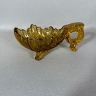 VTG French Amber Glass Ice Cream Candy Dish Portieux Vallerysthal Rocailles 1934