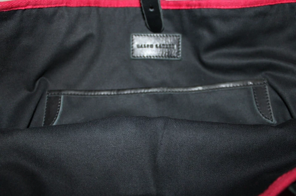 Ralph Lauren Oversize Tote Bag Aztec American Indian Native Collection Red Black - Image 4 of 4