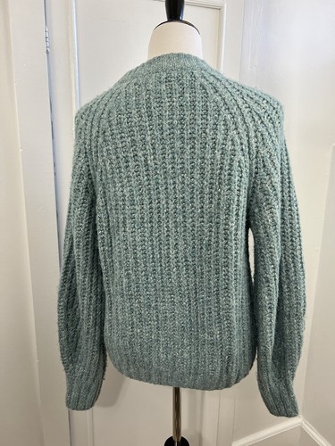 Lucky Woman’s Grandpa Cardigan Sweater Size Small V-Neck Button Front Blue Green - Picture 9 of 14