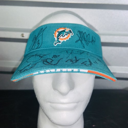 Vintage Miami Dolphins Team Signed Visor Multiple Autographs
