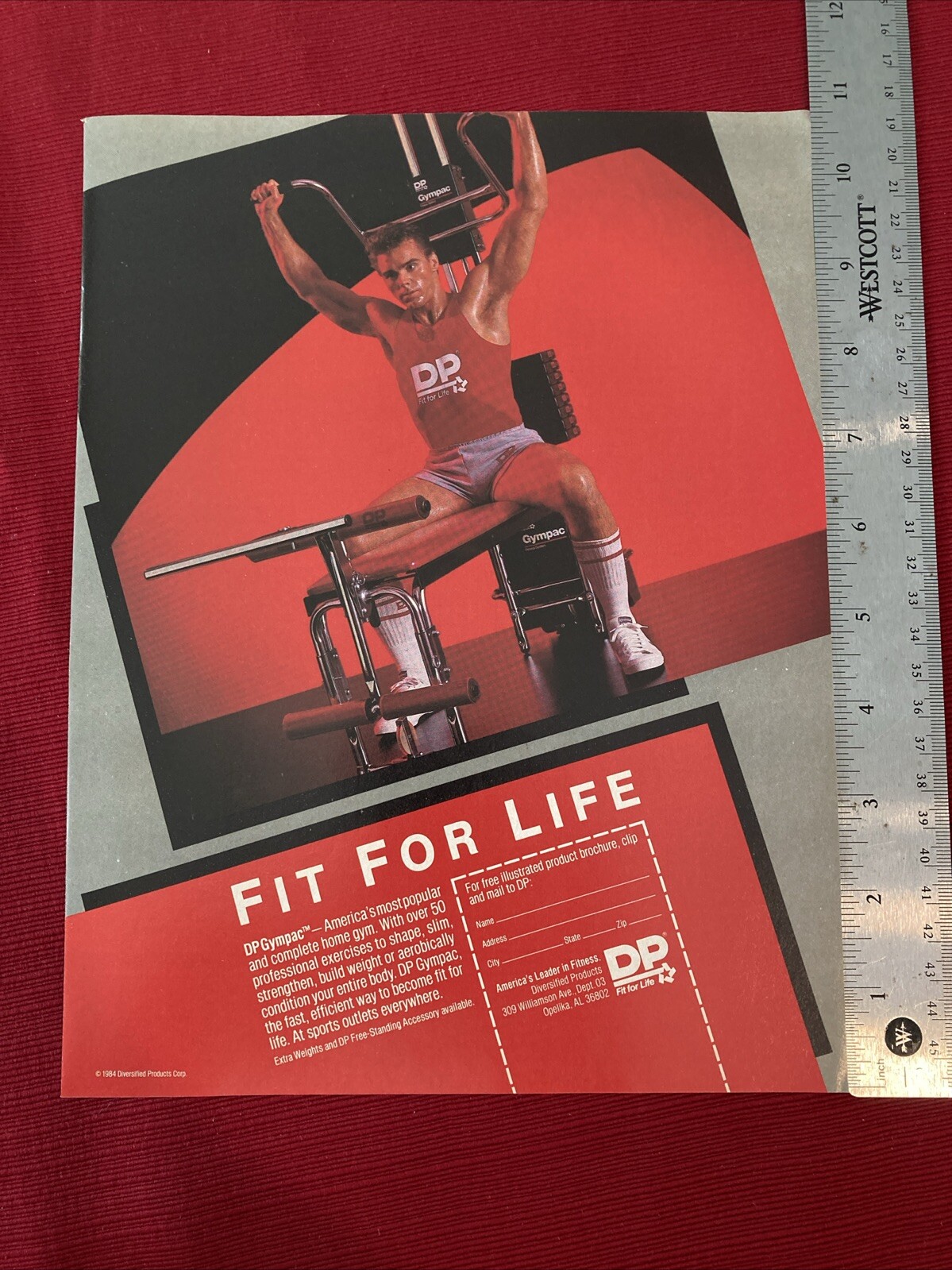 DP Gympac Home Gym Fit For Life 1984 Print Ad