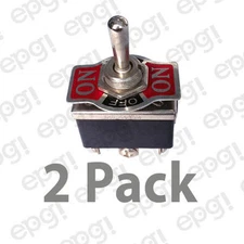 2 PACK DPDT C/OFF MOM ONESIDE ON/OFF/ON HD TOGGLE SWITCH 20A-125V # 66-1855-2PK