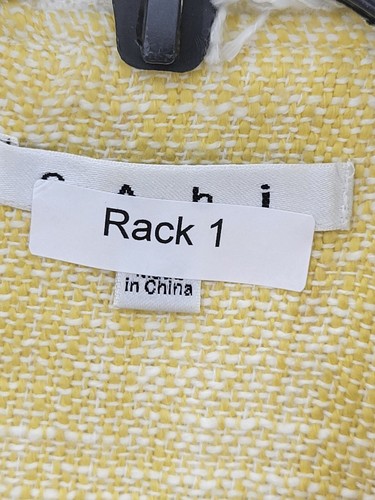 Cabi Blazer Womens Small Yellow Tweed Cropped Old Money Fringe Trim Jacket - Picture 10 of 10