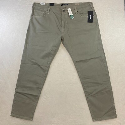 NWT Mavi Men's Jake Slim Leg Chinos Beige Khaki Pants 44x30 Stone Washed Comfort