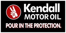 Kendall Motor Oil, Pour the Protection NEW Sign 24x48" USA STEEL XL Size 10 lbs