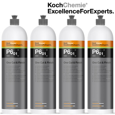 4x Koch Chemie One Cut & Finish P6.01 All in One Politur mit Versiegelung 1L