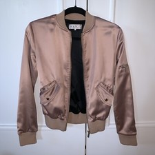 House Of Cb Sold Out Rose Gold Satin Bomber Jacket Seen On Kylie Jenner Size Xs