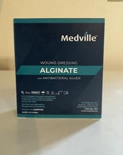 Medvile Alginate  Wound Dressing, with Antibacterial silver 2 x 2  10Pads
