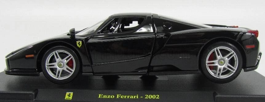 MODELLINO AUTO STATICO FERRARI ENZO 2002 - CON VETRINA NERO SCALA 1/24 - Immagine 3 di 4