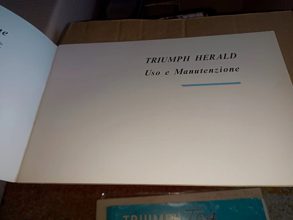 MANUALE USO E MANUTENZIONE TRIUMPH HERALD 1200 PRIMA EDIZIONE 1963 - Immagine 2 di 3