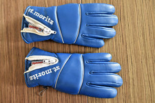 guanti sci in pelle Invicta St Moritz vintage anni '80