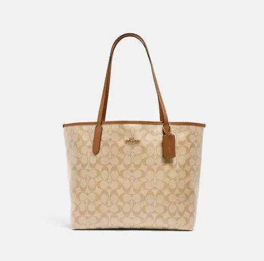 NWT Coach City Tote In Signature Canvas 5696 value $398 | eBay