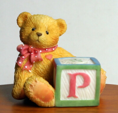 Cherished Teddies -  - Bear With ABC ''P'' Block Figurine - Buchstabe P - 158488P