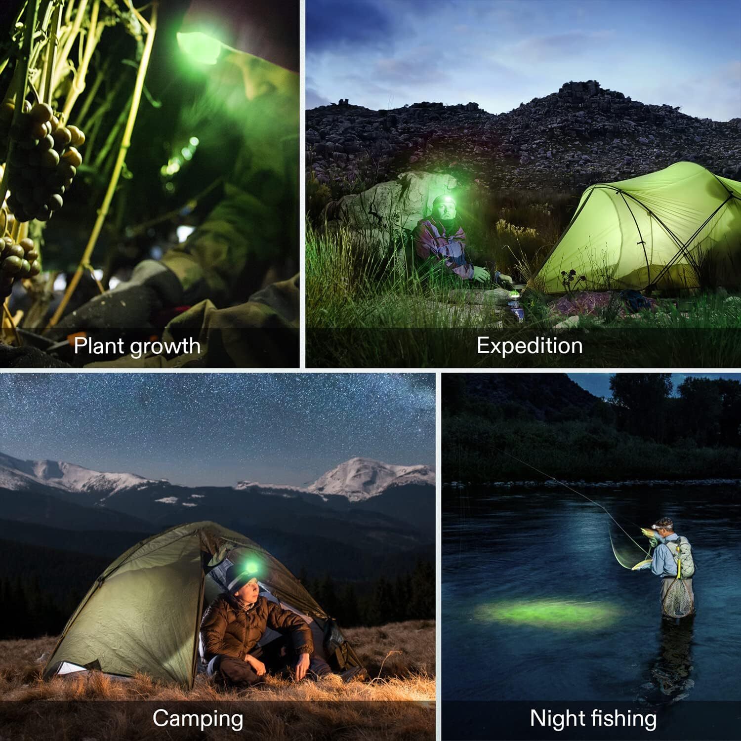 VIVOSUN 19bulb High Intensity LED Green Light Grow Room Headlight 3