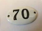 VINTAGE ENAMEL PORCELAIN TIN SIGN PLATE NUMBER 70 1pcs rare sign ! (No.W18 )