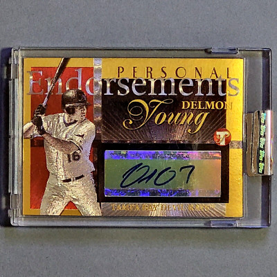 2004 Topps Pristine Personal Endorsements Gold SSP #d/25 Delmon Young RC Auto