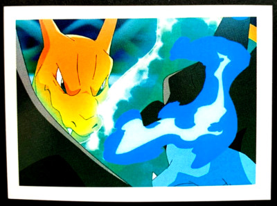 POKEMON ASH CHAMPION Sticker EM #099 CHARIZARD VS MEGA CHARIZARD X