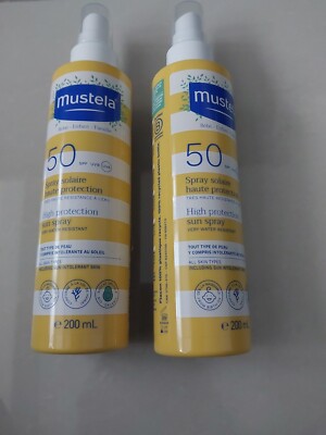 2x Mustela sehr hoher Schutz Sonnenlotion Spray 200ml Exp 03/26
