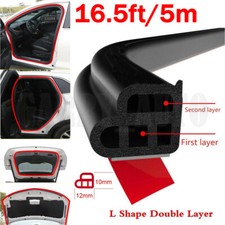 16.5ft Rubber Seal Weather Strip Door Window Trunk Hood Edge Trim For Car Suv
