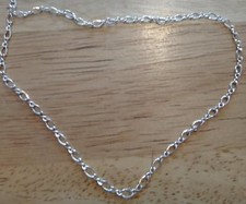 10" Sterling Silver TINY 2 mm Figure 8 link Ankle Bracelet
