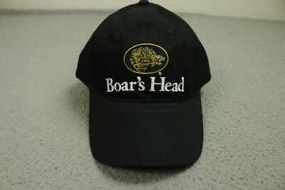 Boars Head Hat Cap Employee Adjustable One Size Black Deli Meat