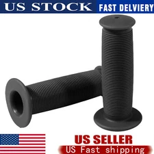 Motorcycle Scooter Bicycle Soft Rubber Handlebar Hand Grip Cover Black 22mm
