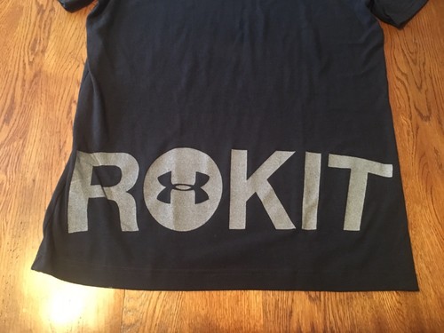 Under Armour ROKIT Black Short Sleeve Shirt Men's L Large NWT $40 - Picture 4 of 6