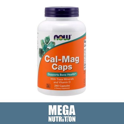 NOW Foods Cal-Mag Kapseln Spurenstoffe & Vitamin D Knochengesundheit| 240 Kapseln