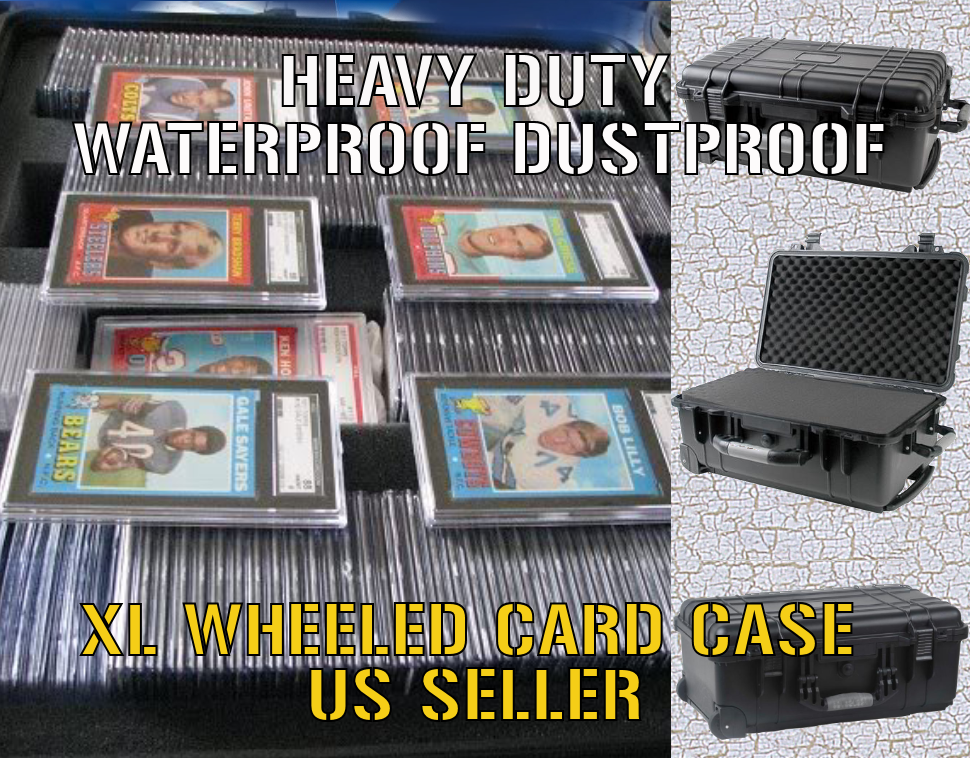 XXL Wheeled Graded Card Storage Box Display Case Holder Waterproof