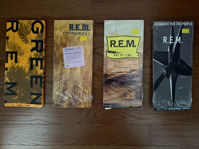No Cd R Sign LOT OF (4) COVER ART CD LONG BOX ONLY ~ NO CD EMPTY ~ R.E.M ...