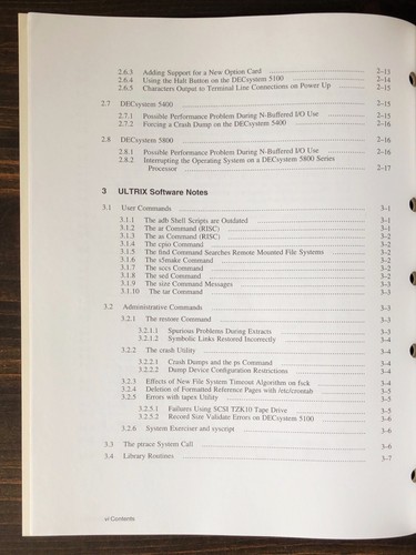Digital DEC ULTRIX and UWS Version 4.3 - Release Notes (1992) - Picture 6 of 16