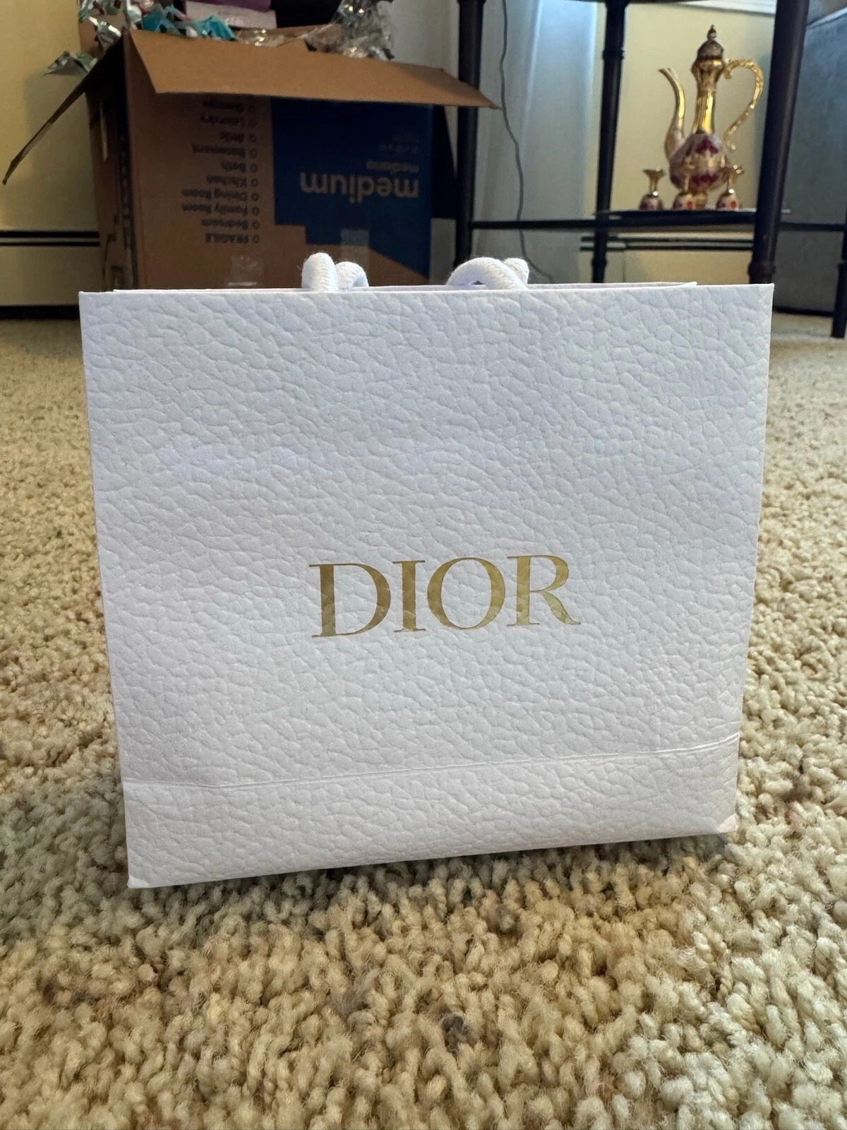 Sac cadeau vide carré DIOR authentique neuf pour parfum/pochette/écharpe/maroquinerie