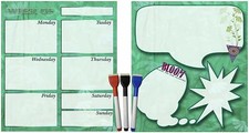 Set with 5 Items - Weekly Magnetic Dry Erase Calendar Planner Organizer